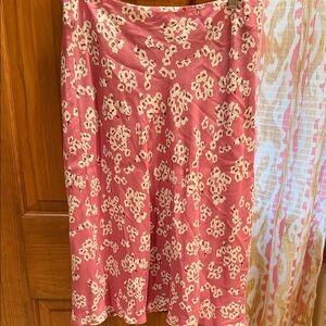 Rails Pink Floral Midi Skirt